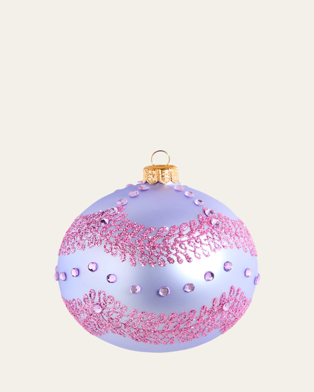Lavender & Pink Art Deco Ball Ornament